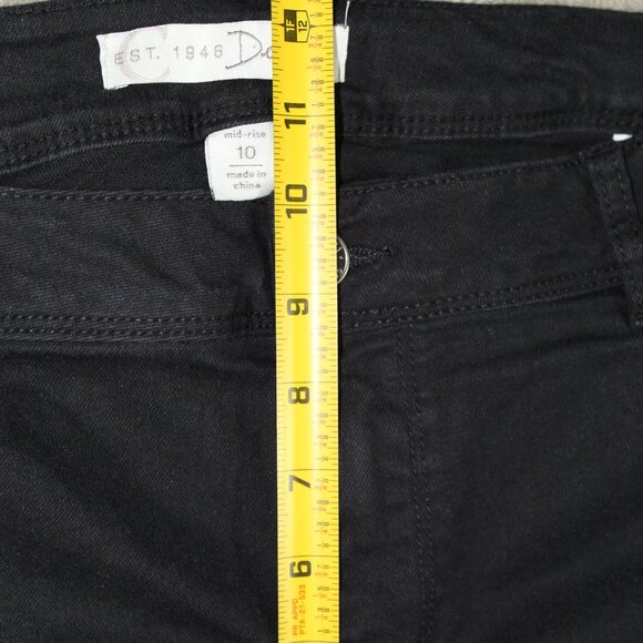 C est 1946 Denim Women's Sz 10 Black Raw Hem Jeans - Picture 5 of 6